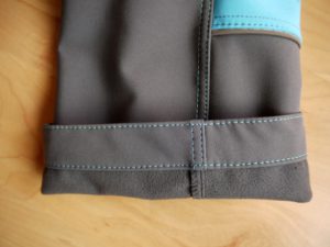 Softshellové kalhoty dětské antracit s tyrkysovou