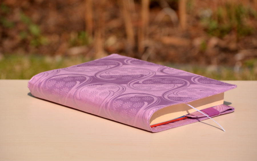 Obal na diář, knihu fialový se vzorem