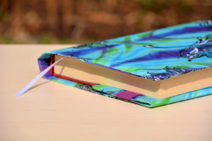 Obal na diář, knihu tyrkysový s fialovou