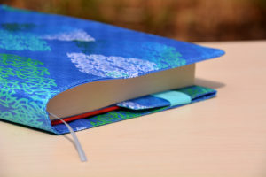 Obal na diář, knihu modrý vzorovaný
